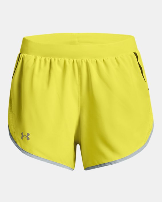 Women's UA Fly-By 2.0 Shorts, Yellow, pdpMainDesktop image number 6